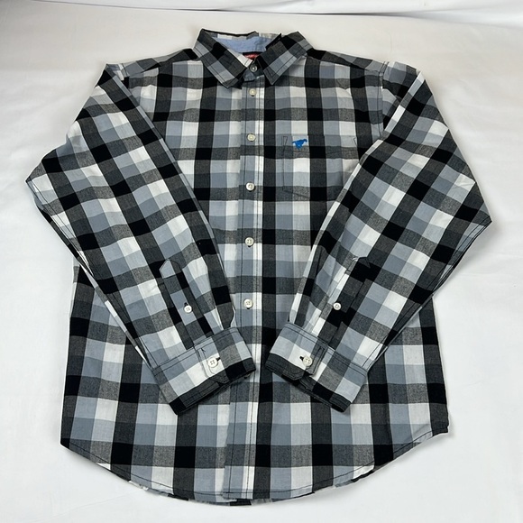 Wrangler Boys XL 14/16 Two Button Up Long Sleeve Striped Shirts - Picture 7 of 9